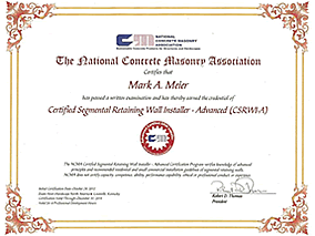 NCMA CSRWI-A Certification